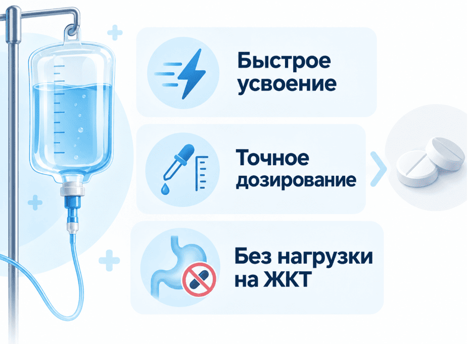 Преимущества инфузионной терапии