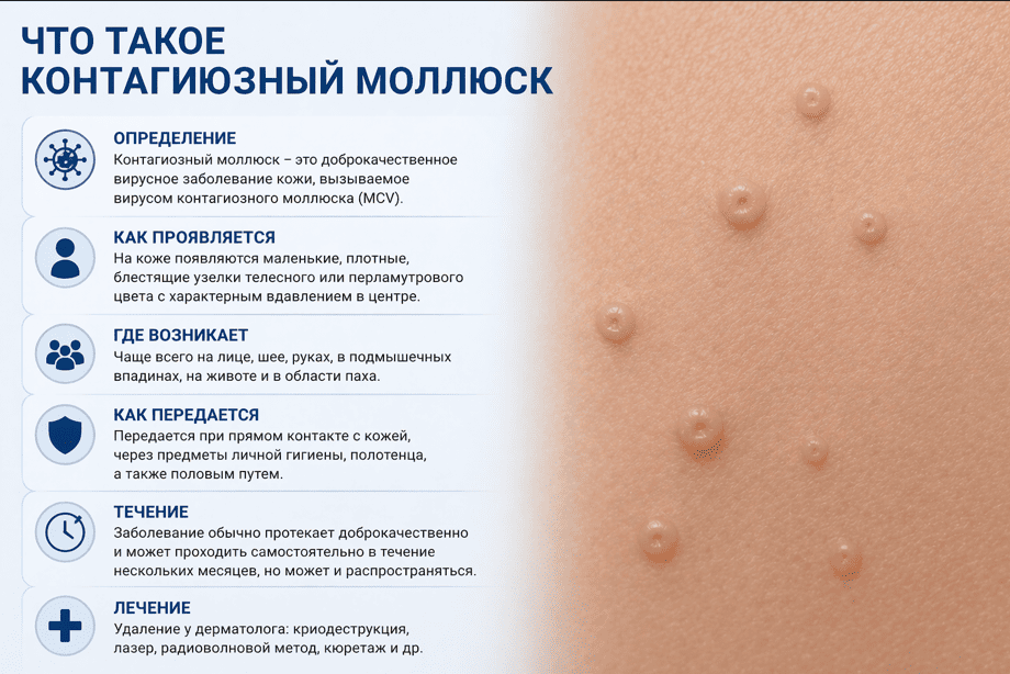 Что такое контагиозный моллюск
