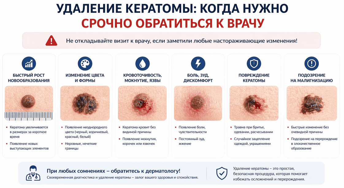 Когда нужно срочно обратиться к врачу, удаления кондилом