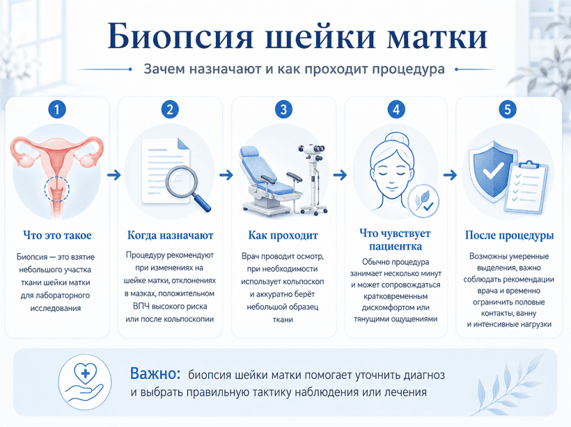 Что такое биопсия шейки матки
