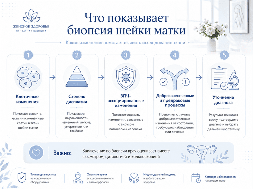 Что показывает биопсия шейки матки
