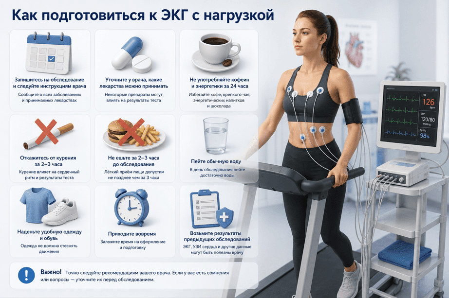 Как подготовиться к ЭКГ с нагрузкой
