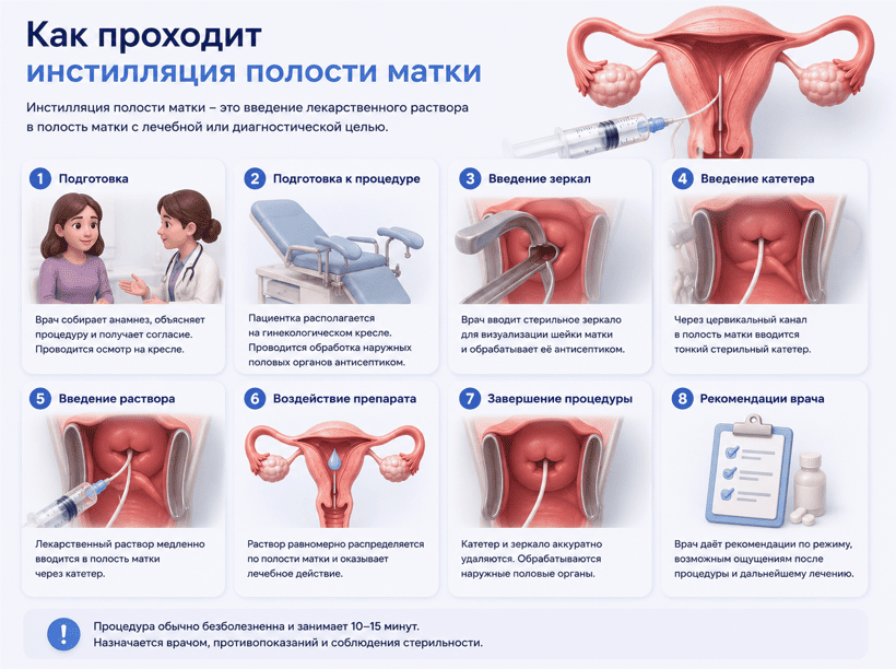 Как проходит инстилляция матки