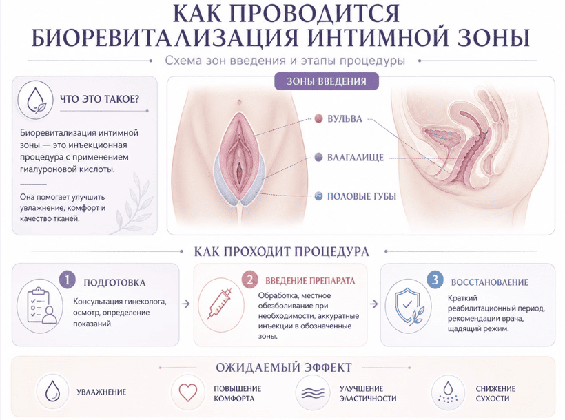 Как проводится биоревитализация интимной зоны

