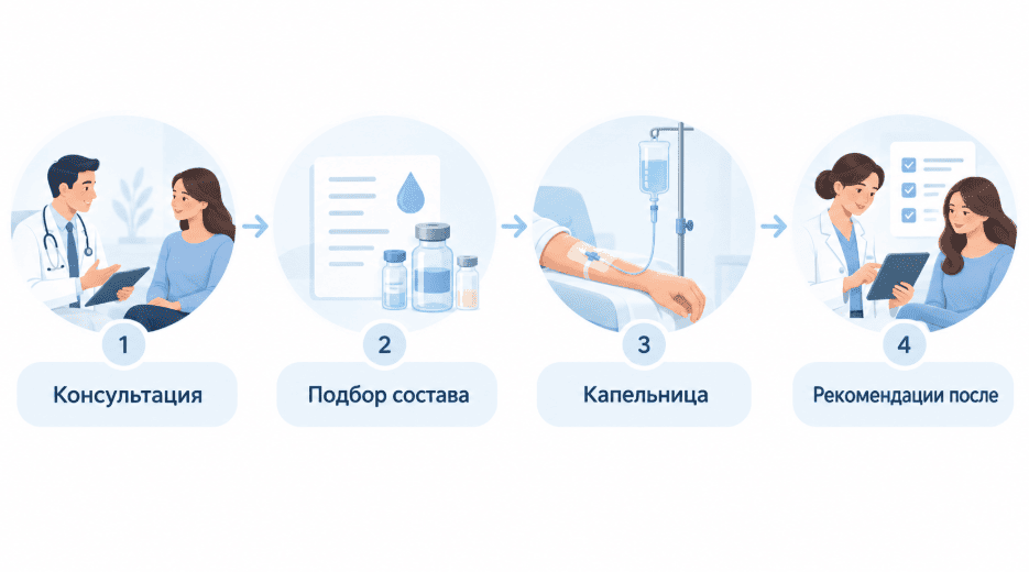 Как проходит процедура капельницы